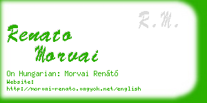 renato morvai business card